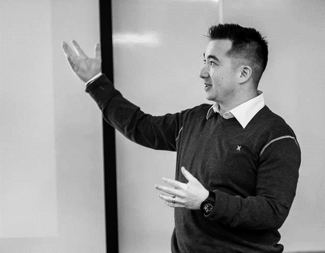 David Lam, Bioware's Outsourcing Art Director, talks to University of Alberta students about the value of teamwork. Photo courtesy of Kevin Schenk and Vadim Bulitko.
