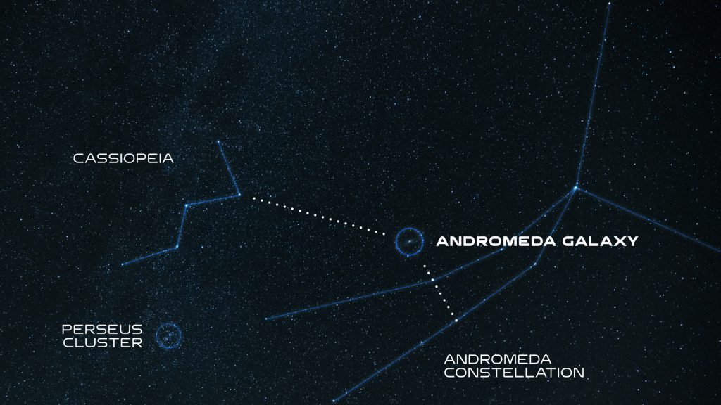 andromeda galaxy location in sky